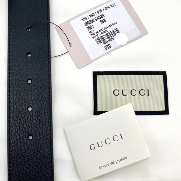 ⚡️SOLD! NWT GUCCI GG Black Orange Reversible Belt - Picture 6 of 8
